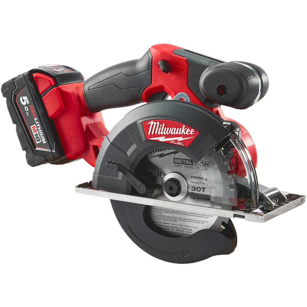Scie circulaire MILWAUKEE FMCS-502X FUEL 18V avec deux batteries 5Ah - 4933459193