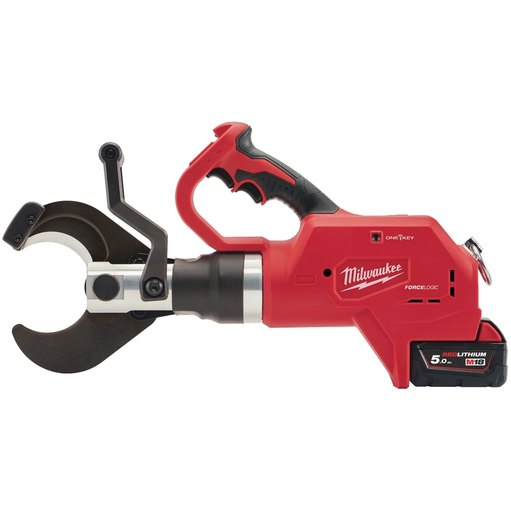 Coupe câble hydraulique MILWAUKEE One-Key 18V 5,0 Ah Capacité de coupe jusqu'à 75mm livré avec 2 batteries et chargeur - 4933459269