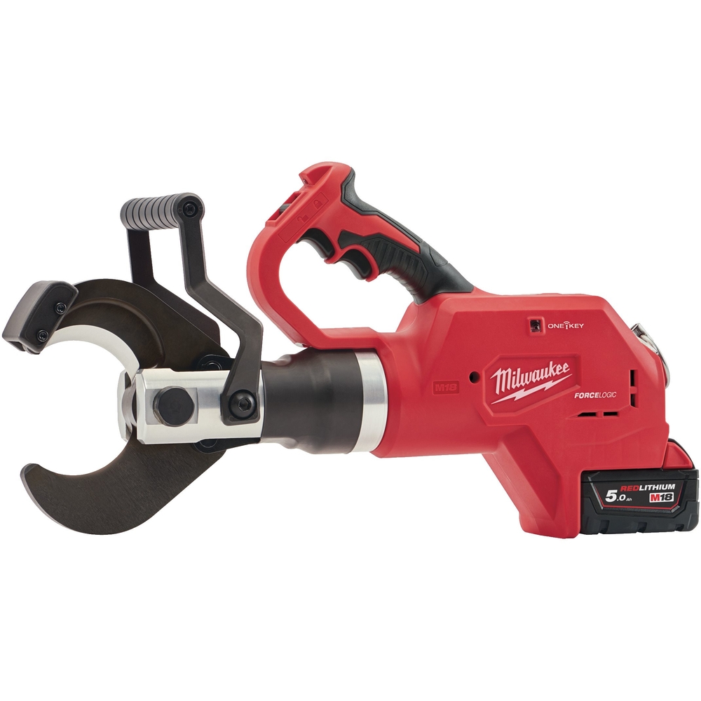 Coupe câble hydraulique MILWAUKEE One-Key 18V 5,0 Ah Capacité de coupe jusqu'à 75mm livré avec 2 batteries et chargeur - 4933459269