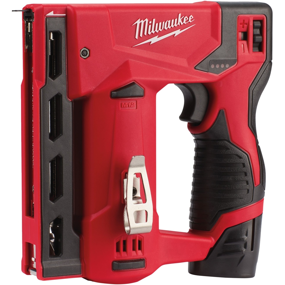 Agrafeuse MILWAUKEE M12 BST-202X avec batteries 2,0Ah et chargeur en HD Box - 4933459635