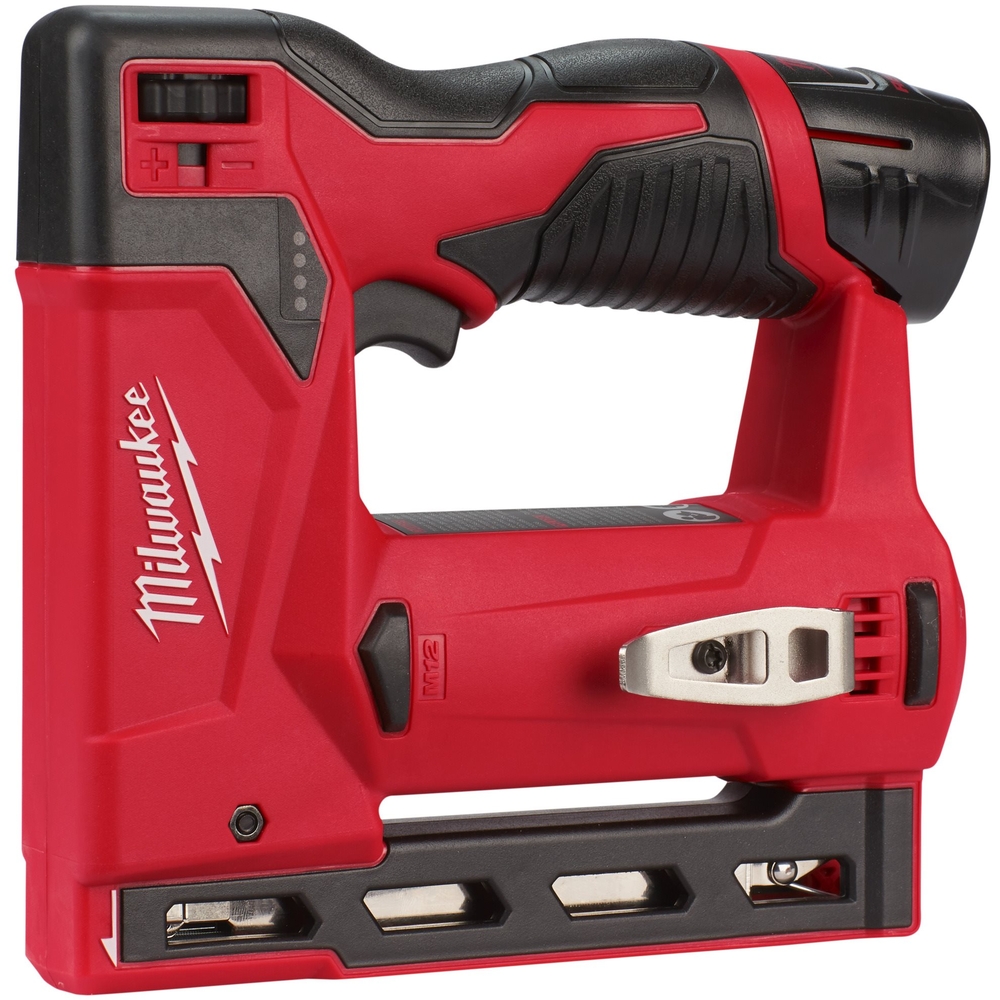 Agrafeuse MILWAUKEE M12 BST-202X avec batteries 2,0Ah et chargeur en HD Box - 4933459635