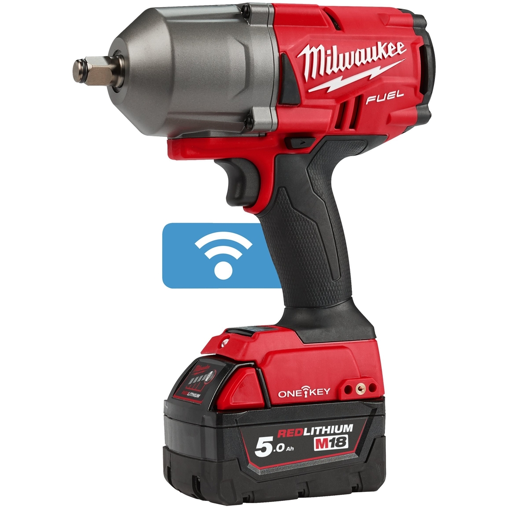 Boulonneuse à chocs carré ½″ MILWAUKEE M18 ONEFHIWF12-502X ONE-KEY O'Ring avec batterie - 4933459727