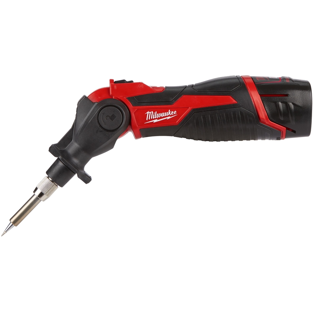 Fer à souder MILWAUKEE 12V 400°C avec batterie 2,0 Ah et chargeur en coffret M12 SI-201C - 4933459761