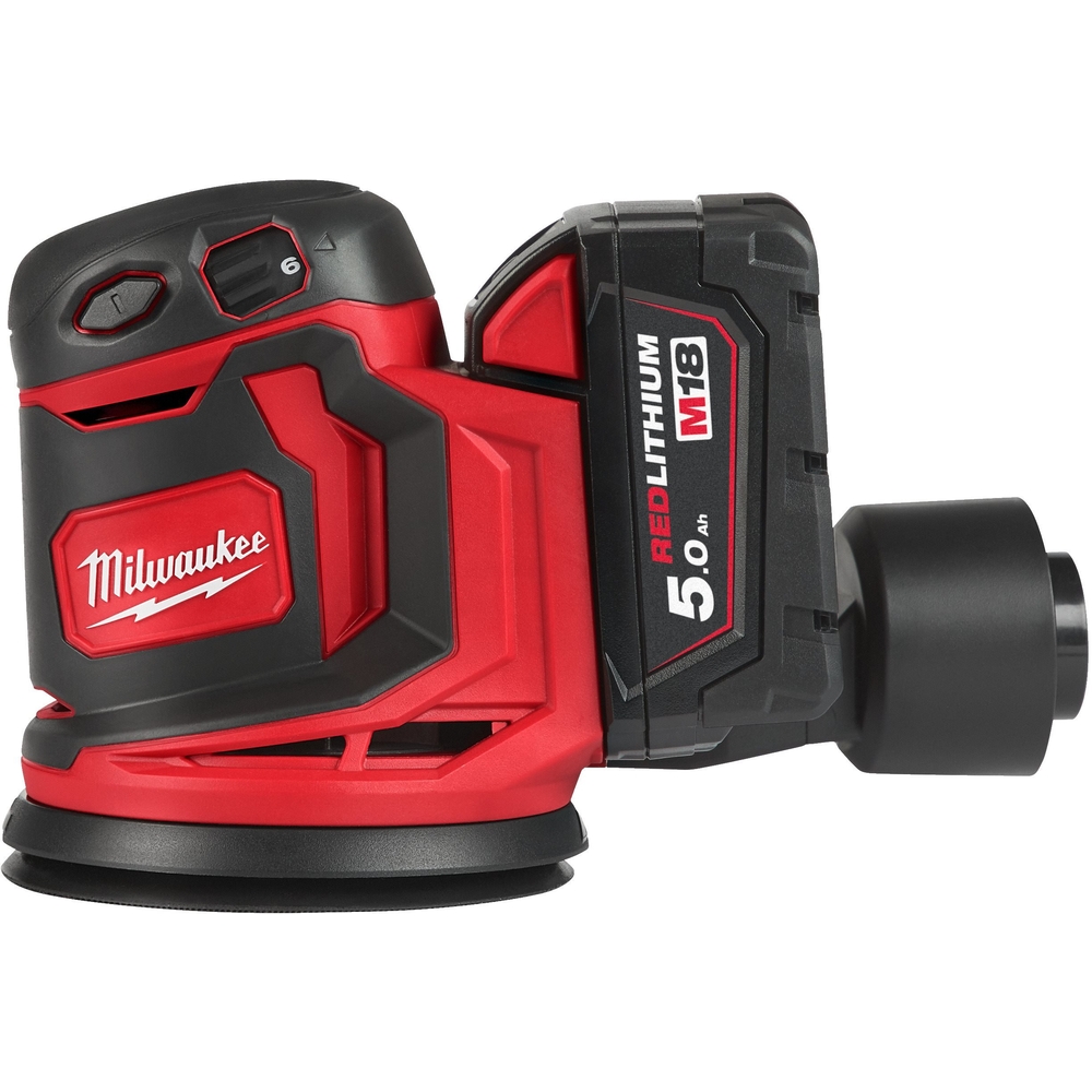 Ponceuse orbitale 125mm 18V, 5,0Ah MILWAUKEE M18 BOS125-502B - 4933464229