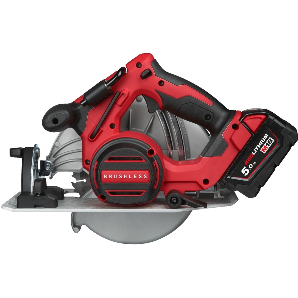 Scie Circulaire MILWAUKEE FUEL 18V 5Ah M18 CS66-502X avec deux batteries - 4933464590