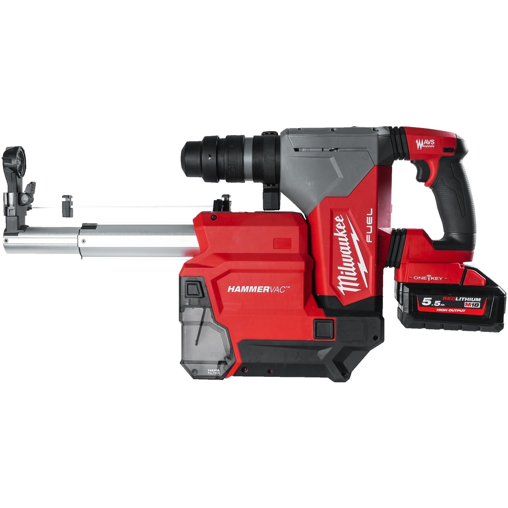 Perforateur MILWAUKEE M18 ONEFHPX DEL-552C SDS+ 30mm FUEL ONE KEY Fixtec, 18V, 2 batteries 5,5Ah High Output - 4933478498