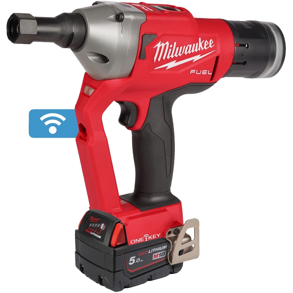 Riveteuse FUEL ONE KEY, 18V, 5Ah - HD Box, 2 batterie 18V 5Ah, 1 chargeur rapide M12-18FC MILWAUKEE - 4933478638