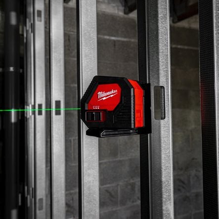 Laser vert 2 lignes, piles alcaline AA - Coffret, 4 piles AA, Track clip MILWAUKEE - 4933478753