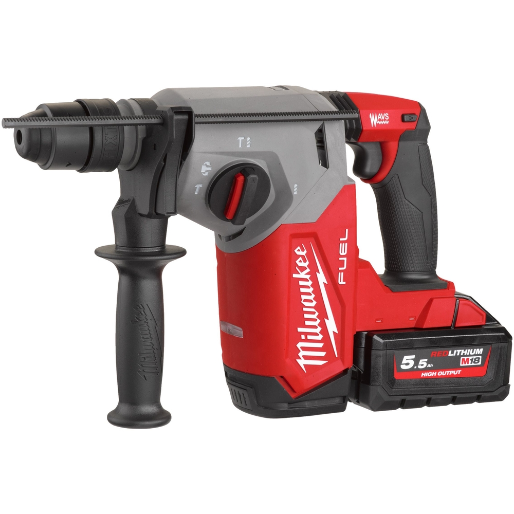 Perforateur sds-plus 26 mm Milwaukee 4 modes avec mandrin fixtec M18 FHX-552X avec batterie 4933478889