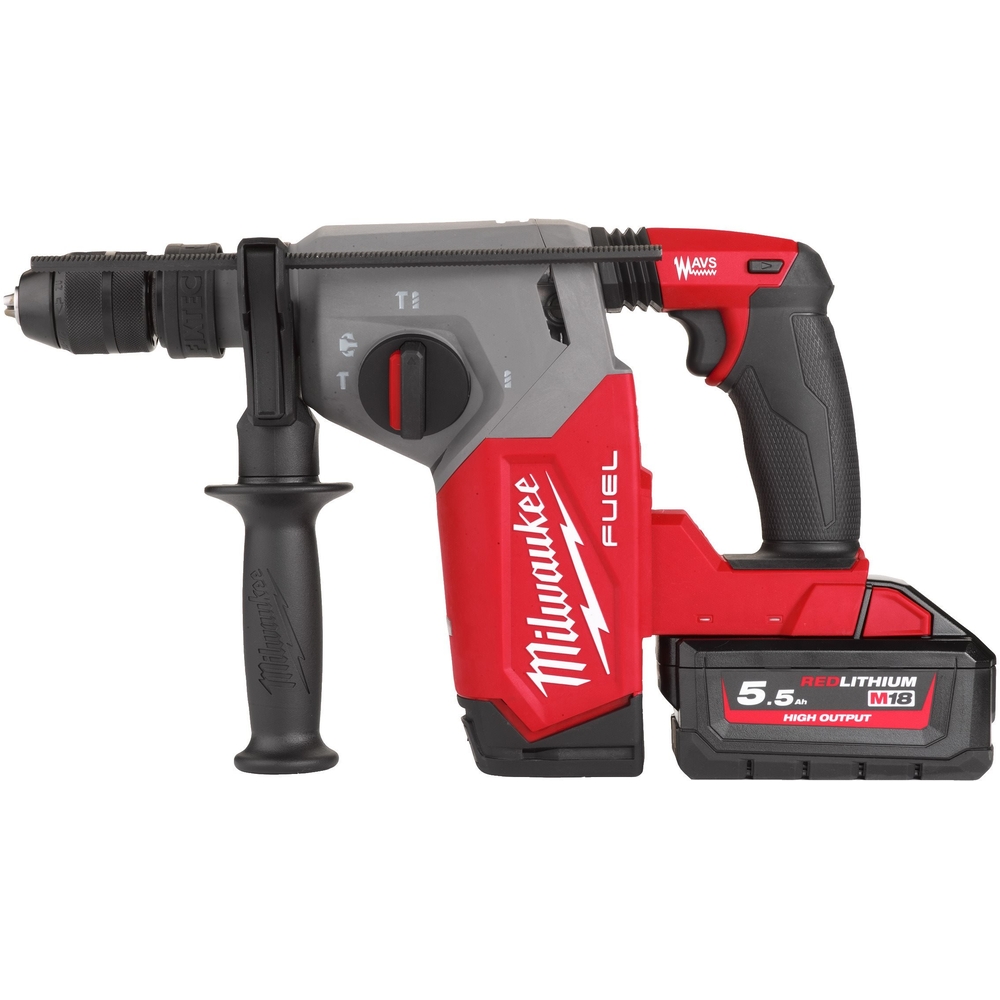 Perforateur sds-plus 26 mm Milwaukee 4 modes avec mandrin fixtec M18 FHX-552X avec batterie 4933478889