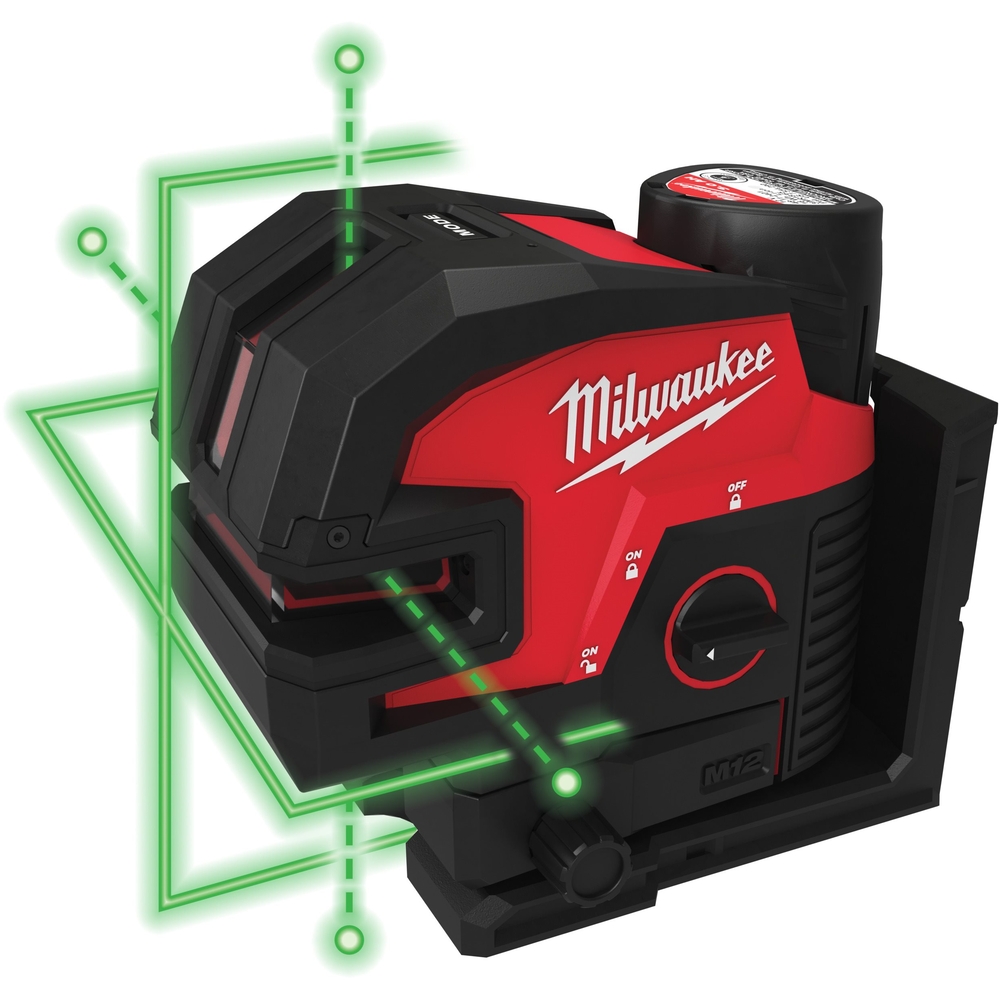 Laser MILWAUKEE 4 lignes avec 4 points 12 volts m12 cll4p-301c - 4933479203