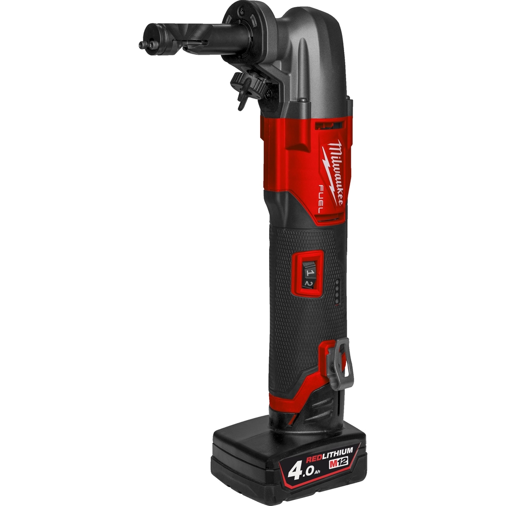 Grignoteuse Fuel 12V, 4,0Ah - HD Box, 2 batteries 12V 4,0Ah Red Li-Ion, chargeur rapide M12-18FC MILWAUKEE - 4933479619