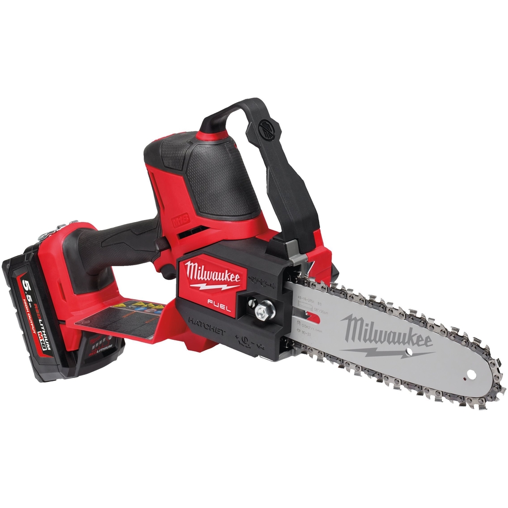 Élagueuse FUEL 18V, 5.5Ah, guide de 20 cm, 2 batteries 18V 5.5Ah, 1 chargeur M12-18FC MILWAUKEE - 4933480118