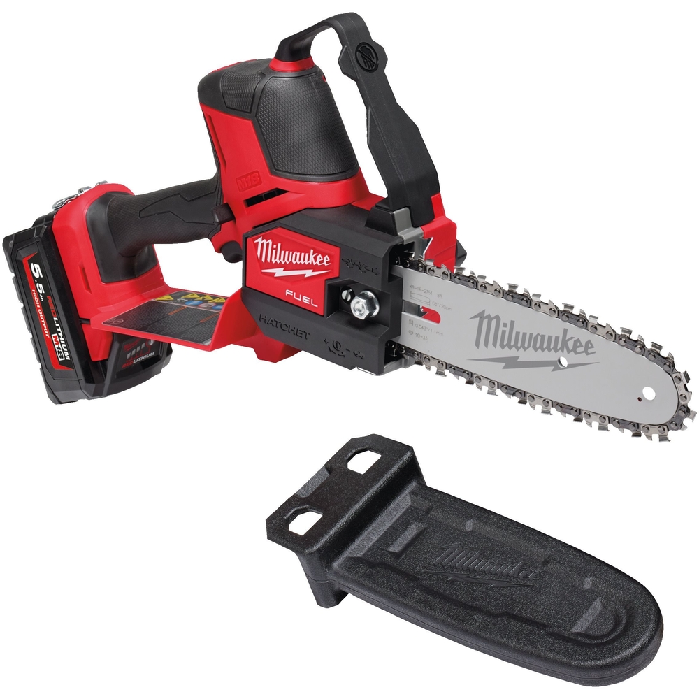 Élagueuse FUEL 18V, 5.5Ah, guide de 20 cm, 2 batteries 18V 5.5Ah, 1 chargeur M12-18FC MILWAUKEE - 4933480118