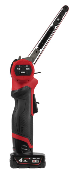 Ponceuse à bande, 13mm, 12V, 2 batteries 4,0 Ah - Sac, 1 batterie 12V 4.0 Ah Red Li-Ion, chargeur C12C MILWAUKEE - 4933480961