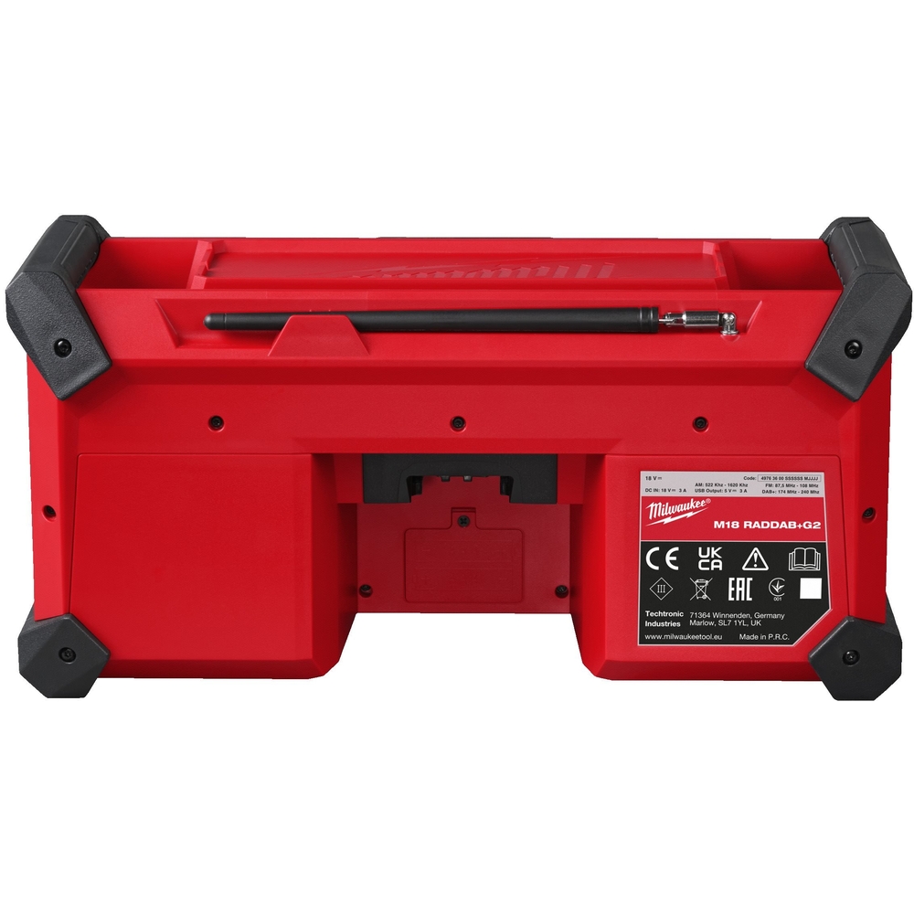 RADIO DE CHANTIER BLUETOOTH MILWAUKEE M18 RADDAB+G2 - 4933492344