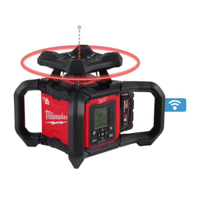 Laser rotatif Milwaukee M18 ONE-KEY rouge double pente H/V 1200 m RLOHV1200-501C 4933493204