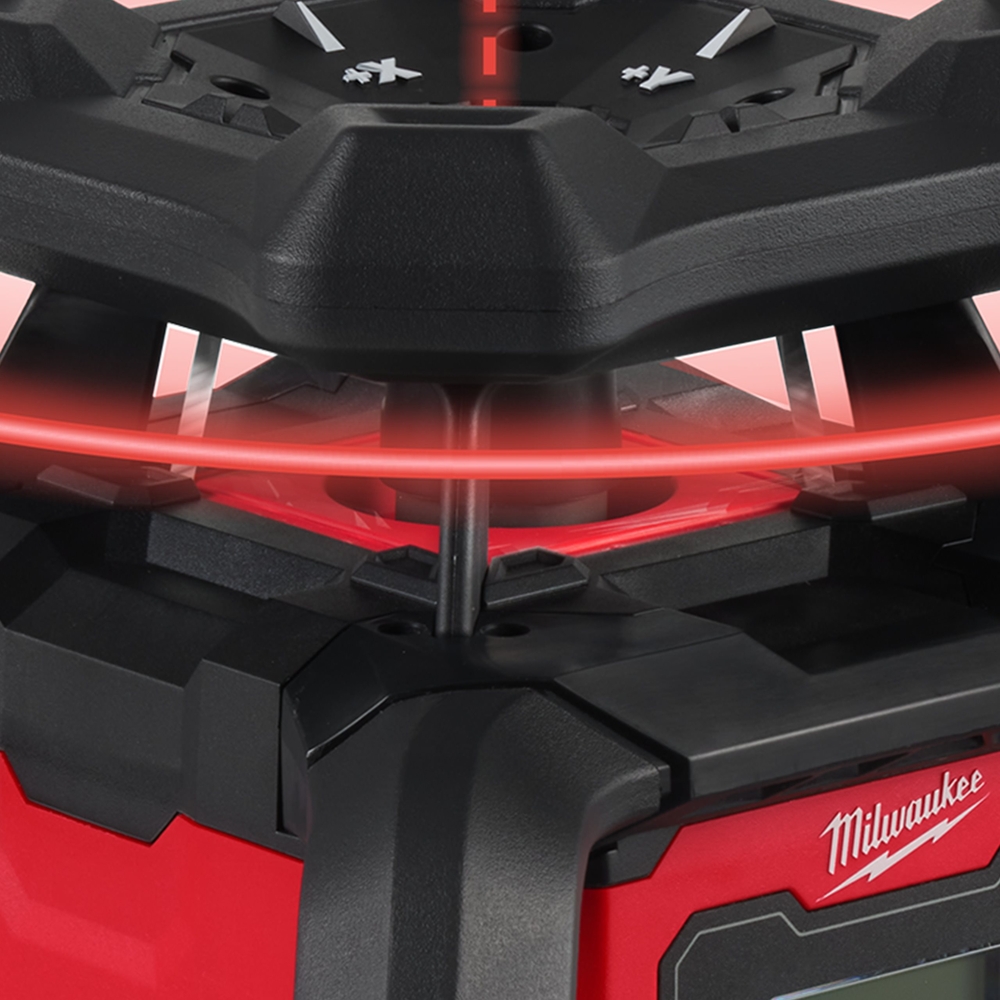 Laser rotatif Milwaukee M18 ONE-KEY rouge double pente H/V 1200 m RLOHV1200-501C 4933493204