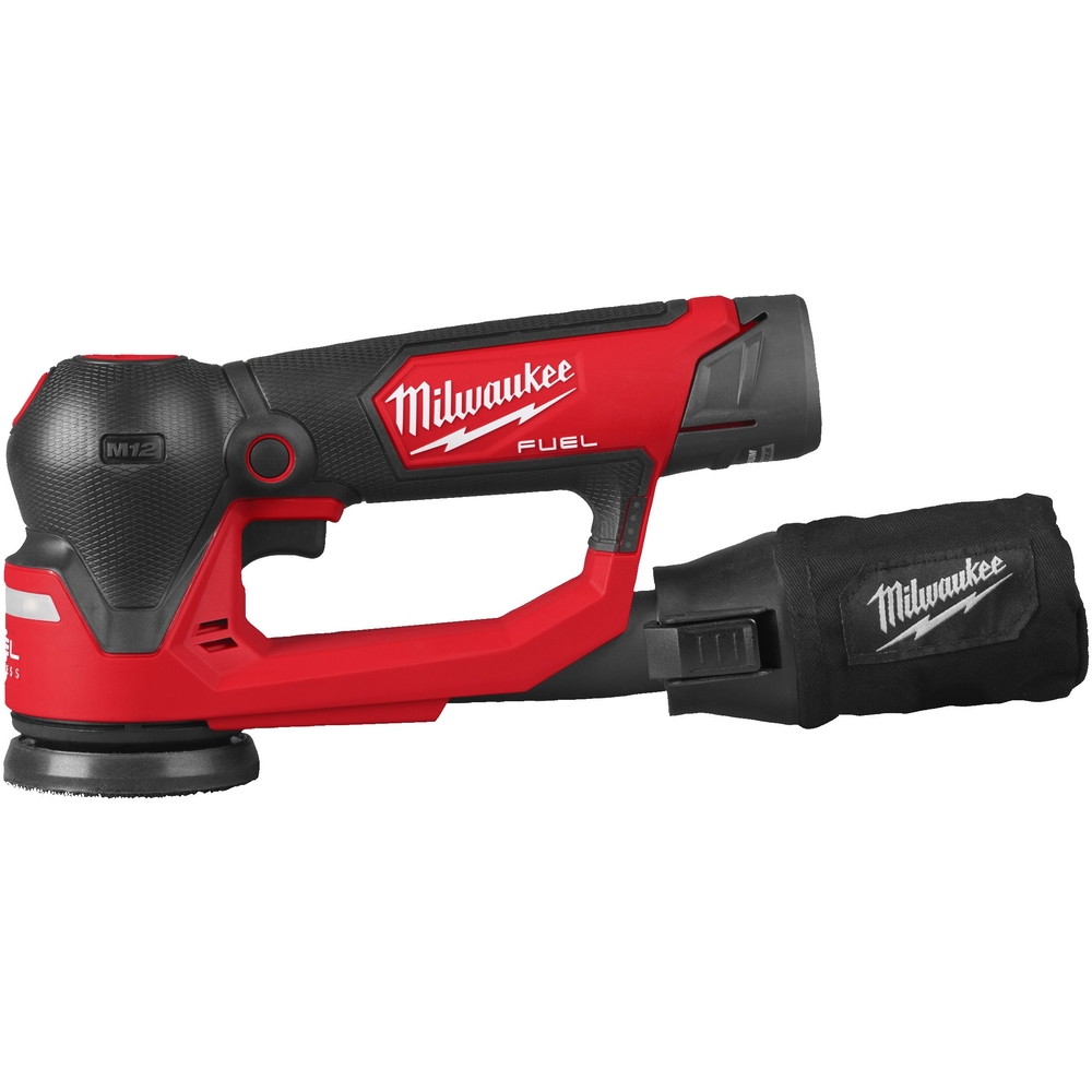 Ponceuse orbitale excentrique 75 mm MILWAUKEE M12 FSDR75-202B avec batteries - 4933498233