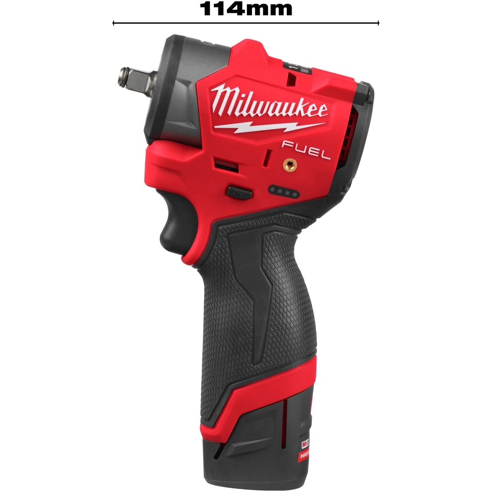 Boulonneuse à chocs sous-compacte M12 FUEL 3/8'' 2,5Ah M12 FSCIWF38-252X MILWAUKEE - 4933498970