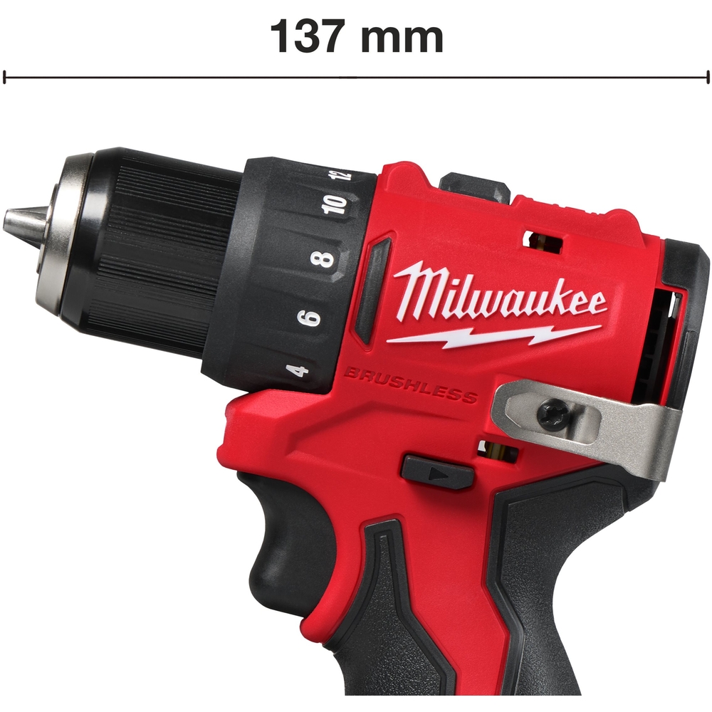 Perceuse-Visseuse Brushless 10 mm 12V 2Ah 40 Nm M12 BLDDRC-402C MILWAUKEE - 4933499688