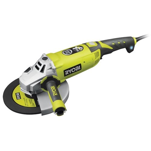 Meuleuse d'angle 2 000 W RYOBI diam. 230 mm - 6 600 tr/min - poignée arrière orientable 180° - 5133002193