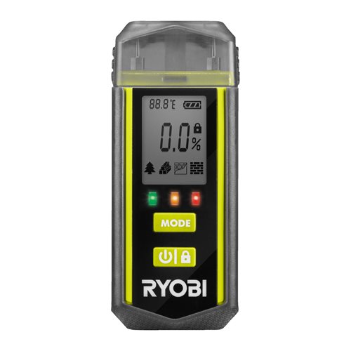 Testeur d'humidité - plage de mesure de l'humidité entre 8,4% et 51% - Livré avec 2 piles RYOBI - 5133005032