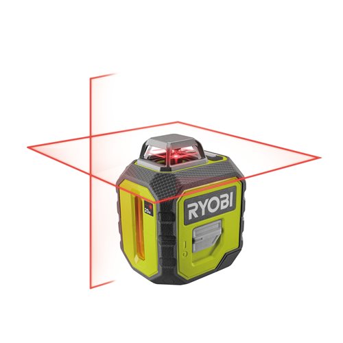 Laser 360° rouge - portée 20 m - précision +/- 0,5 mm - Livré avec une pochette et 4 piles RYOBI - 5133005309