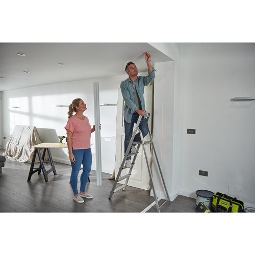 Laser 360° rouge - portée 20 m - précision +/- 0,5 mm - Livré avec une pochette et 4 piles RYOBI - 5133005309