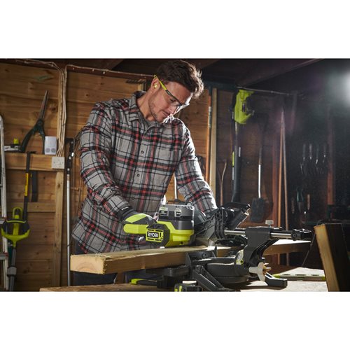 Scie à onglets radiale 190 mm 18V - capacité 50 x 250 mm à 90° - Livrée avec 1 lame 48 dents RYOBI - 5133005503