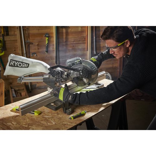 Scie à onglets radiale 190 mm 18V - capacité 50 x 250 mm à 90° - Livrée avec 1 lame 48 dents RYOBI - 5133005503