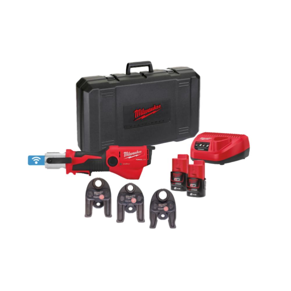 PACK 5 MACHINES MILWAUKEE PLOMBIER M12 SERTISSEUSE + CAMERA + DEBOUCHEUR + PACKOUT