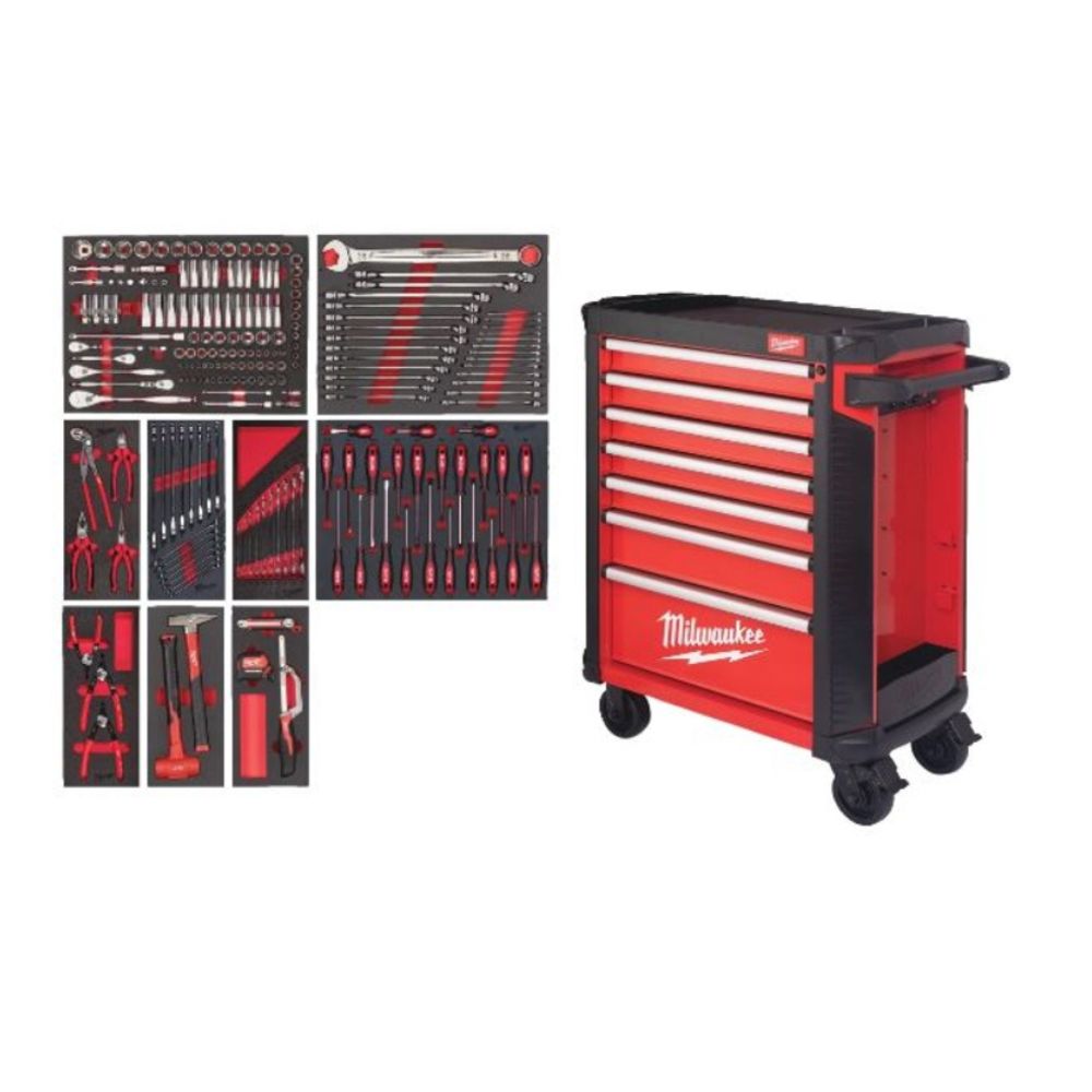 PACK 5 MACHINES MILWAUKEE M12 GARAGISTE + SERVANTE