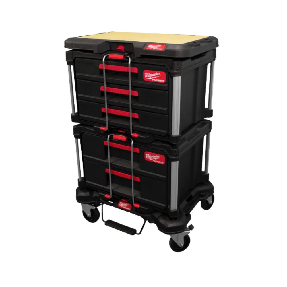 PACK MILWAUKEE 5 MACHINES GARAGISTE + PACKOUT SERVANTE + COMPRESSEUR