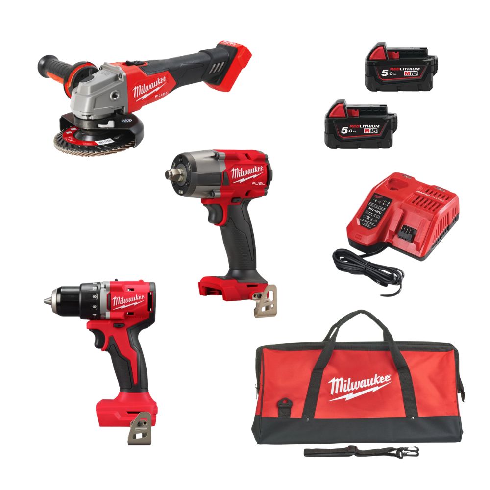 PACK 4 MACHINES MILWAUKEE M18 FUEL GARAGISTE + SERVANTE PACKOUT