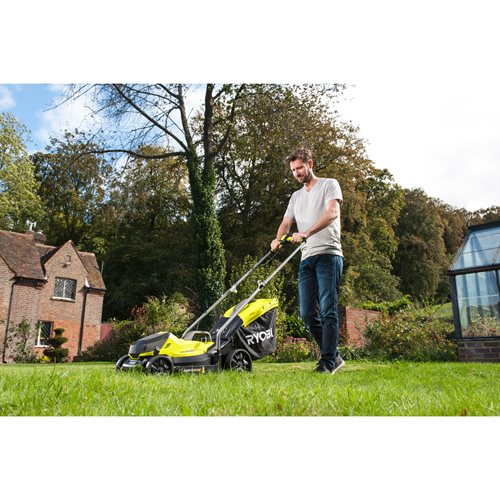 Tondeuse poussée RYOBI RY18LMH37LT25-250 18V ONE+™ - 33 cm (1 x 4,0 Ah) RLM18X33B40 - 5133004306