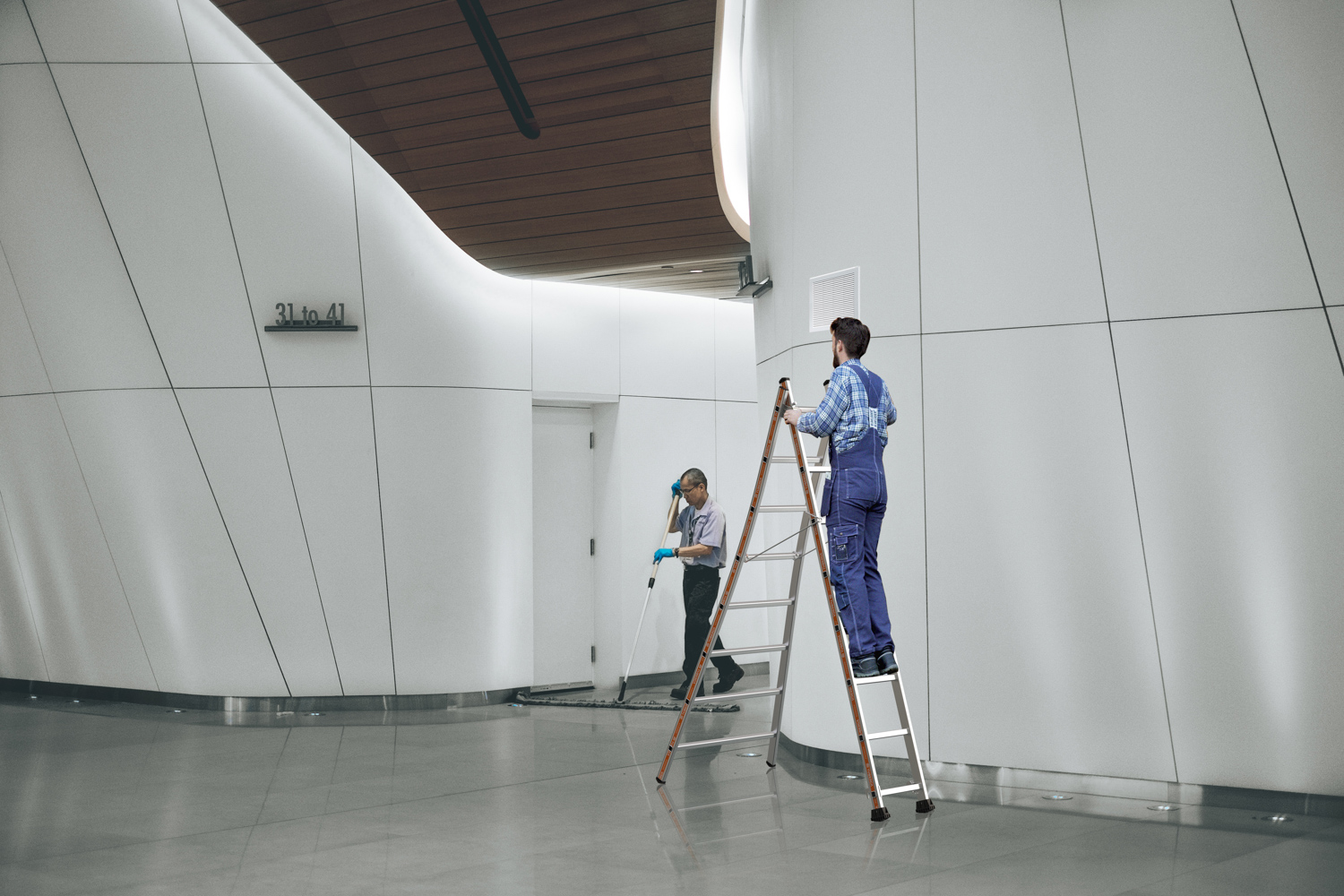 ÉCHELLE PRONOR TRANSFORMABLE 2 PLANS ACCÈS 4.70M - TUBESCA COMABI - 01252008