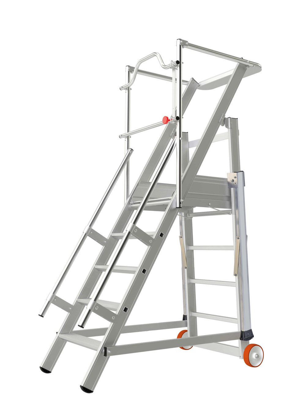 ESCALIER MOBILE 14 MARCHES HAUTEUR DE TRAVAIL 5.05M - TUBESCA COMABI - 02271114