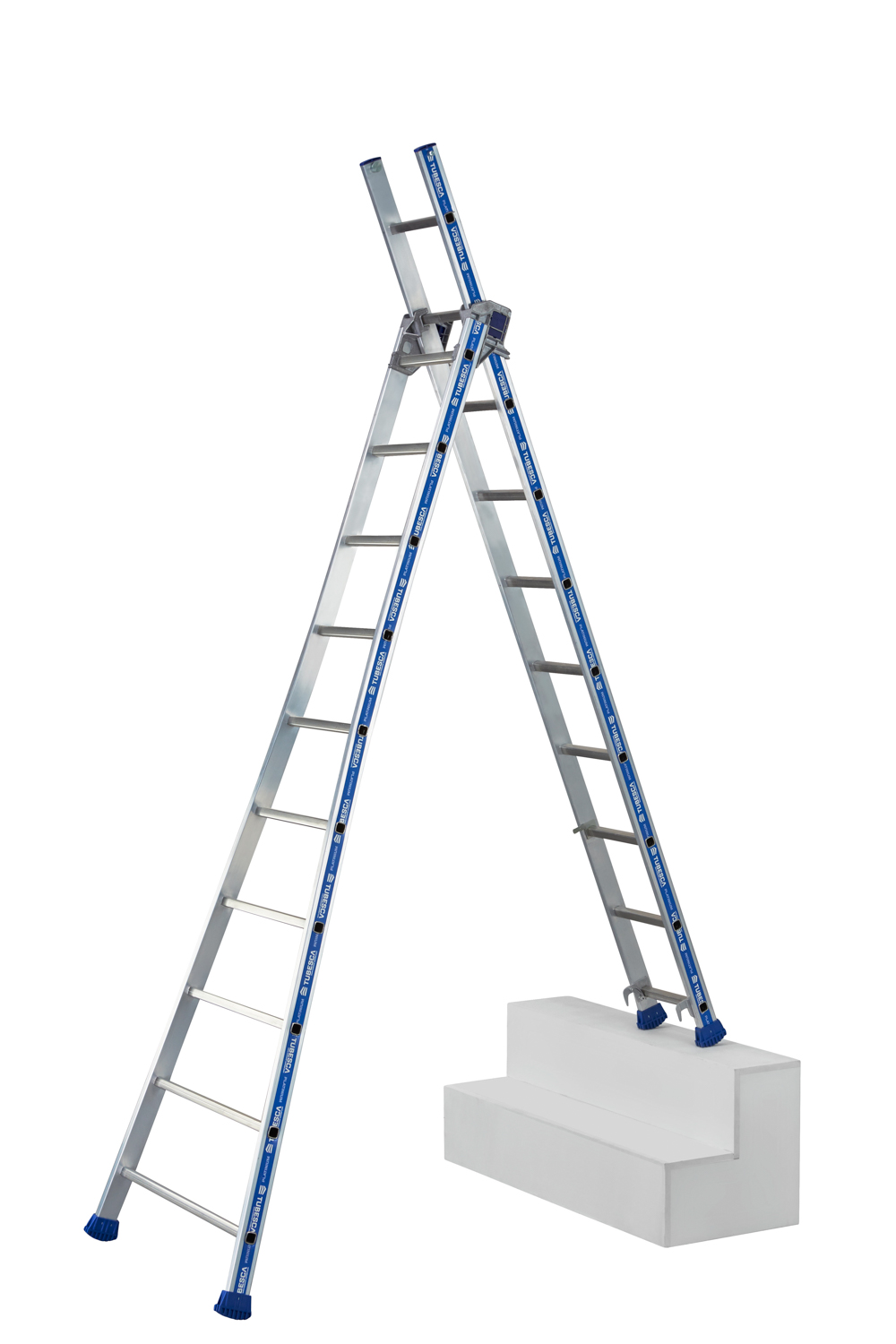 ÉCHELLE PLATINIUM TRANSFORMABLE 2 PLANS ACCÈS 3.82M - TUBESCA COMABI - 02442606