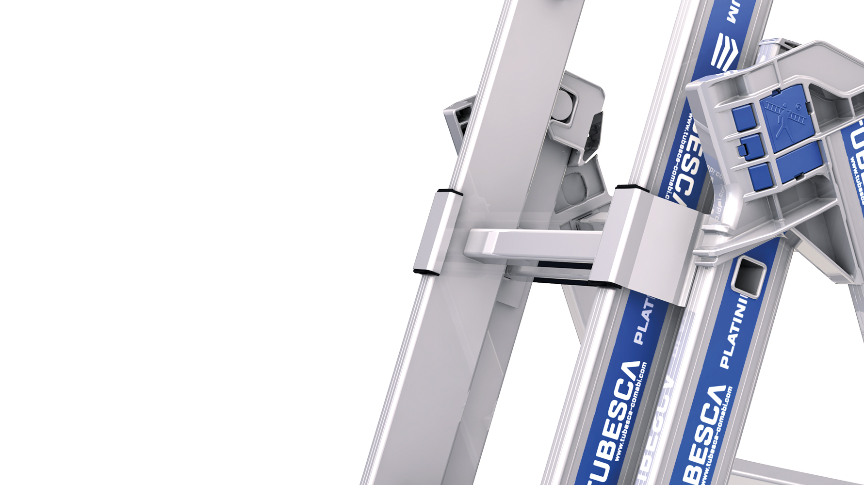 Échelle PLATINIUM TRANSFORMABLE 3 PLANS accès 6.92m - TUBESCA COMABI - 02443609