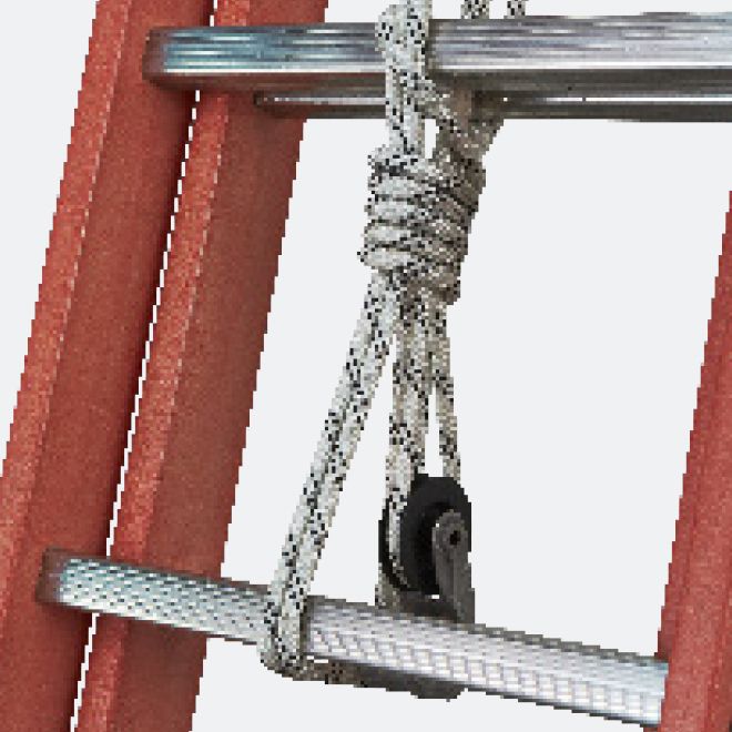 ÉCHELLE COULISSE À CORDE 2 PLANS ISOLANTE ACCÈS 10.1M - TUBESCA COMABI - 04332318