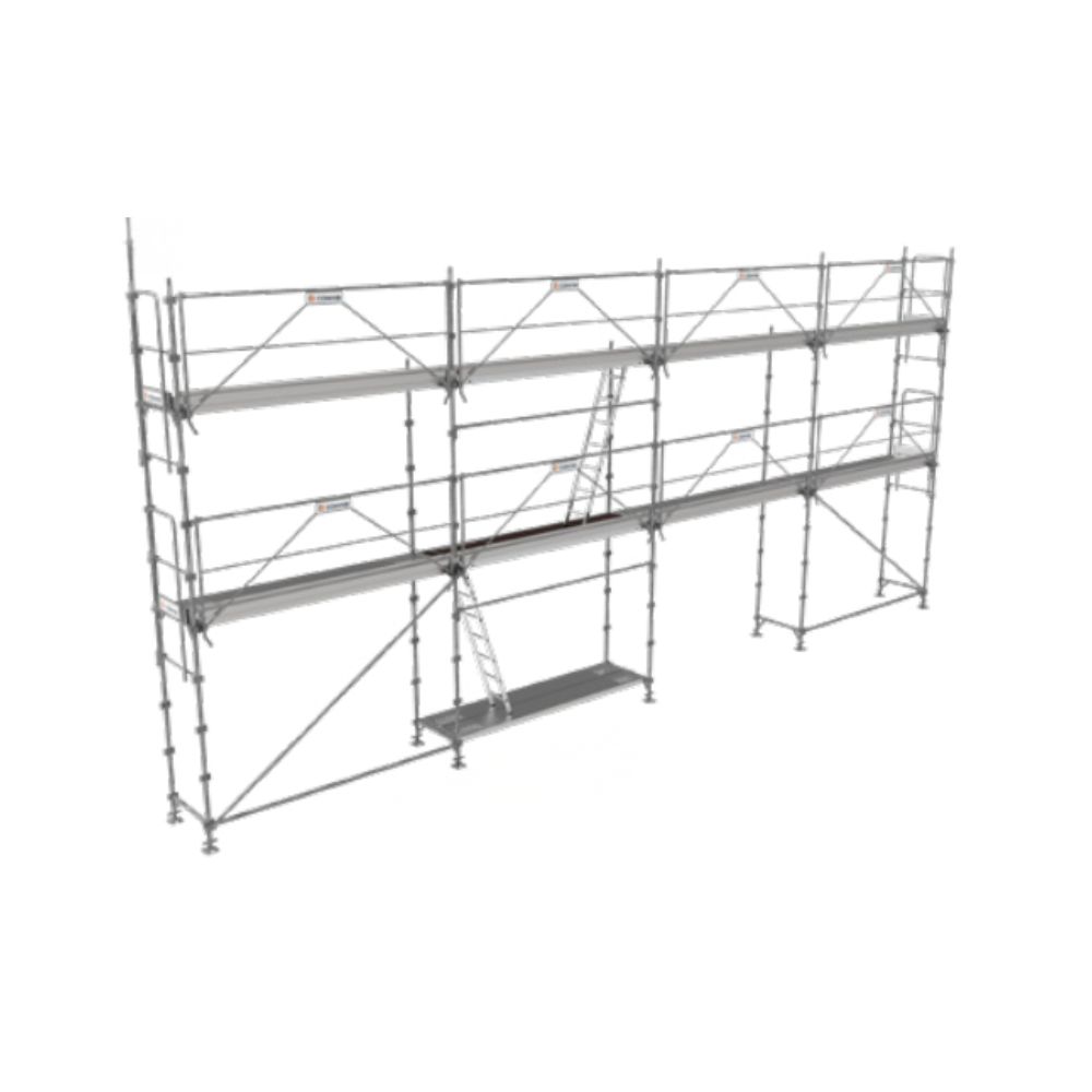 Échafaudage POLYPACK 80m² R200 acier + planchers RCE + garde-corps Fusio TUBESCA COMABI - 0P000992