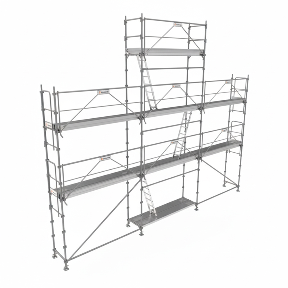 Échafaudage POLYPACK 80m² R200 acier + planchers RCE + garde-corps Fusio TUBESCA COMABI - 0P000992