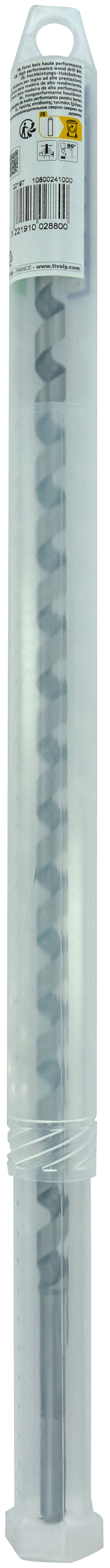 Foret bois spirale unique L450mm -Queue hexagonale / L: 450 Ø: 10 TIVOLY - 10800241000