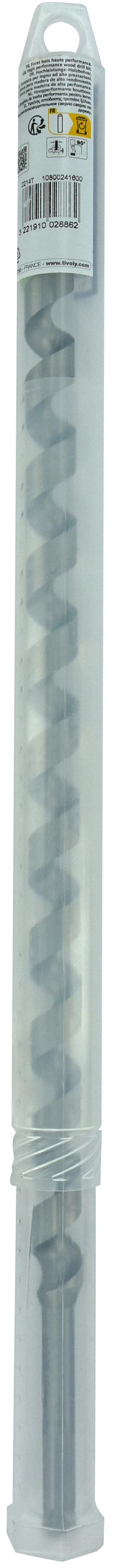 Foret bois spirale unique L450mm -Queue hexagonale / L: 450 Ø: 16 TIVOLY - 10800241600