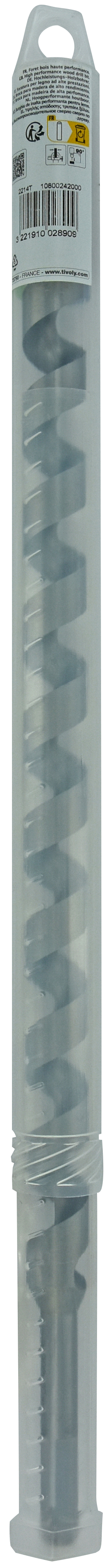 Foret bois spirale unique L450mm -Queue hexagonale / L: 450 Ø: 20 TIVOLY - 10800242000