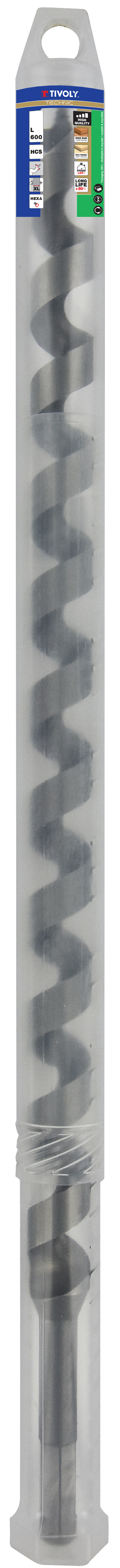 Foret bois spirale unique L600mm -Queue hexagonale / L: 600 Ø: 24 TIVOLY - 10801242400