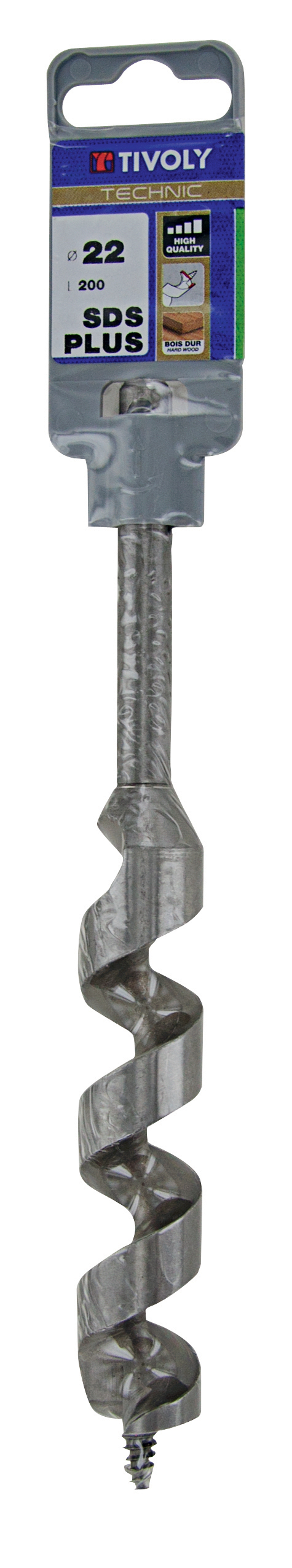 Foret bois spirale unique L200mm -SDS+ (Clip SDS brochable) / L: 200 Ø: 10 TIVOLY - 10801631000