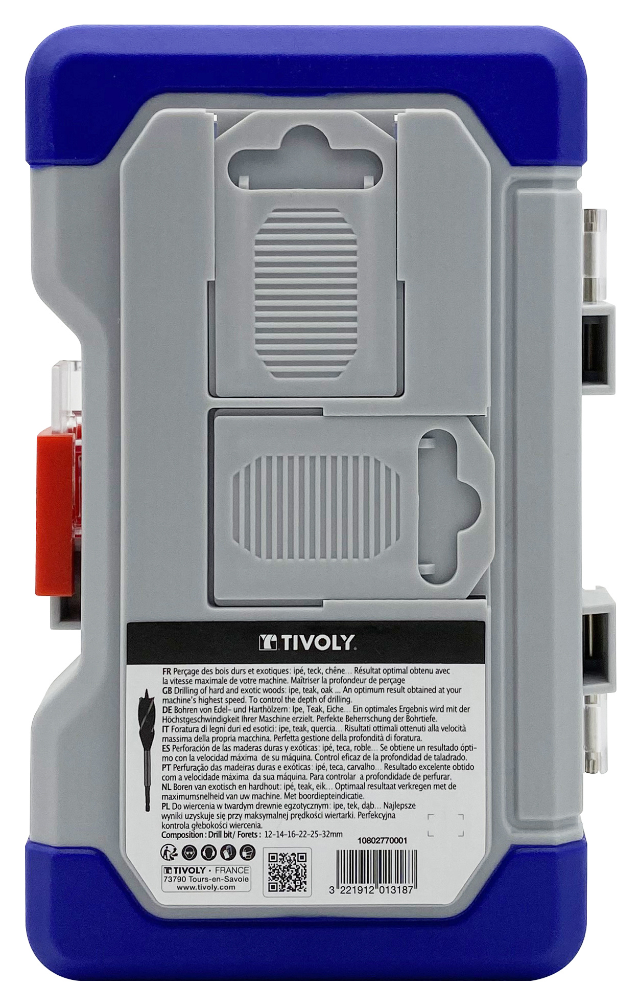 6 forets bois 4 taillants queue hexagonale Ø 12 à 32mm TIVOLY - 10802770001
