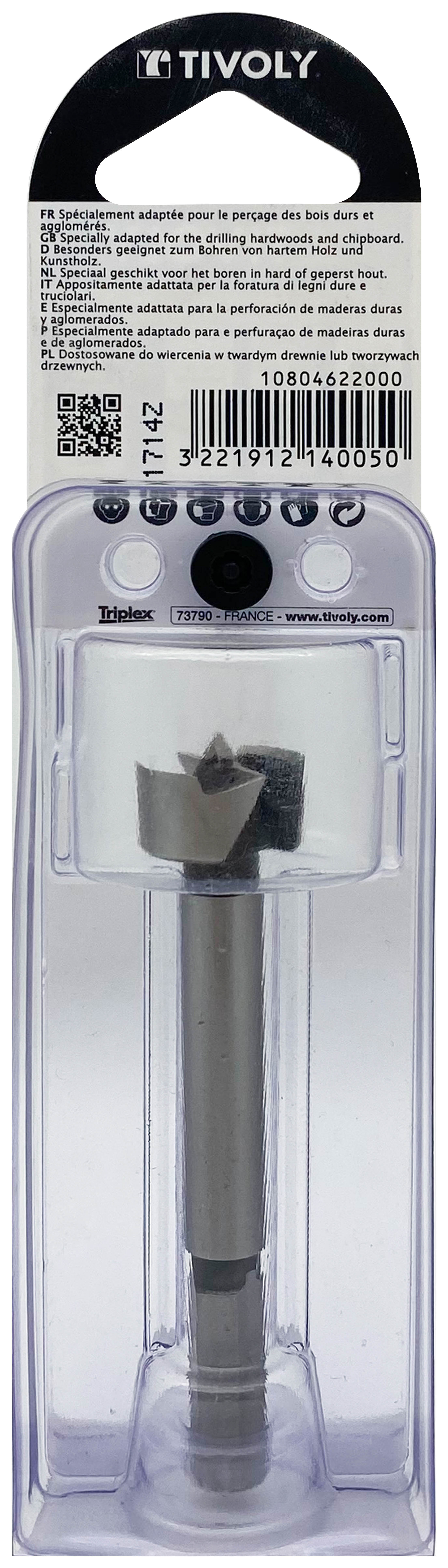 Mèche à façonner Forstner (Blister) / L: 90 Ø: 20 TIVOLY - 10804622000